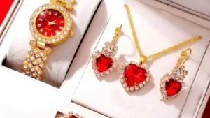 Watch Colorful Crystals Quartz Jewelry Suit