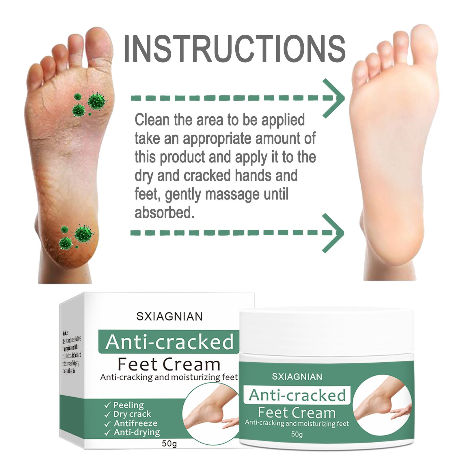 Moisturizing Foot Anti-crack Heel Dandruff Peeling Moisturizing Moisturizing Cream - Image 4