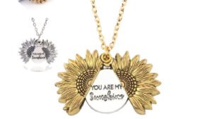 You Are My Sunshine Sunflower Necklace Women Men