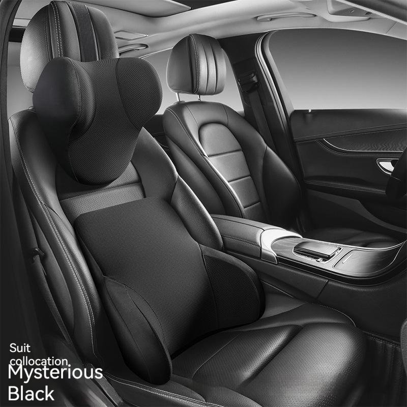 Memory Foam Three-dimensional Hydrophobic Lumbar Support Pillow Oil-proof Light Luxury Comfortable Breathable Car Automotive Headrest - Image 4