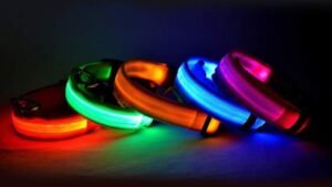 Nylon LED Pet Dog Luminous Collar Night Safety Flashing Glow in Dark Dog Cat Leash Adjustable Pet Supplies