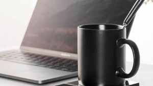 2 In 1 Heating Mug Cup Warmer Electric Wireless Charger For Home Office Coffee Milk