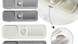 Silicone Faucet Pad Kitchen Gadgets Bathroom Mat Anti-splash Drain Pad Faucet Bottom Waterproof Thickening