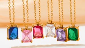 Necklace Stainless Steel Girl Zircon Female