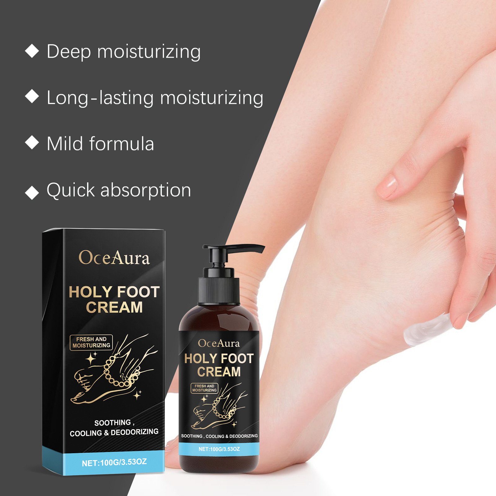 Fresh And Moisturizing Heel Massage Foot Care Skin Foot Neck Cream - Image 2