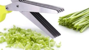 Multifunctional Multi-layer Green Onion Scissors Stainless Steel Onion Cutting Knife Herb Seaweed Spice Scissors Kitchen Scissor Kitchen Gadgets