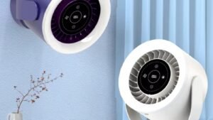 Desktop Adjustable Fan Light Rechargeable Wall Mount Table Fan Light Led Display Air Circulation Cooling USB Table Fan Light