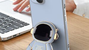 3D Astronaut Phone Case Anti-Drop Electroplating Bracket