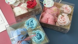Festival Present Towel Bear Gift Box Teacher's Day Gift Soap Flower Transparent Gift