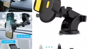 Car Phone Holder Long Rod Telescopic Car Dashboard Suction Cup Type