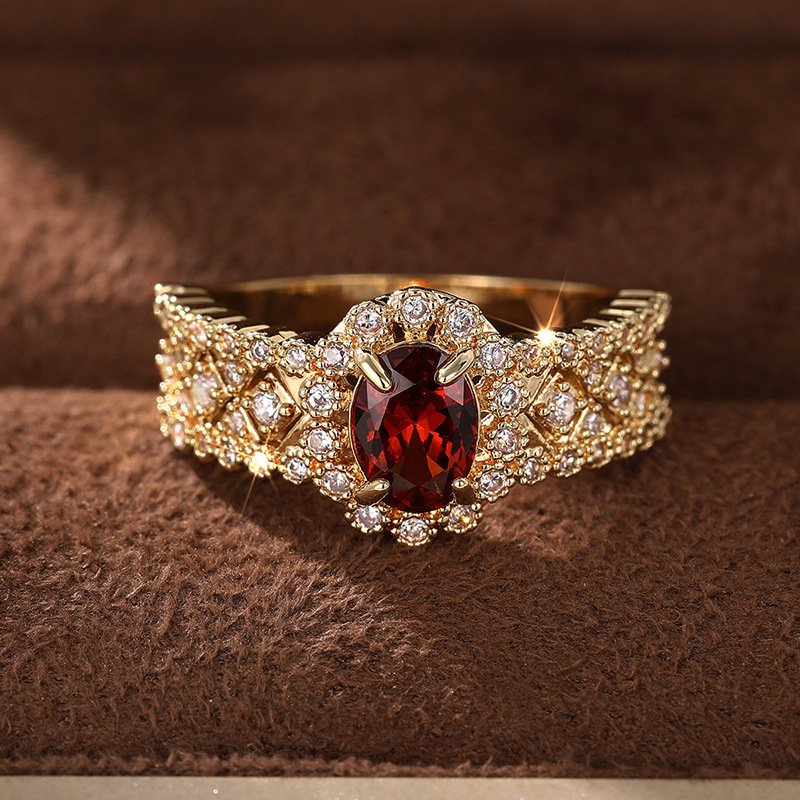 Retro Affordable Luxury Personality Inlaid Zircon Fashion Single Ring - Image 5