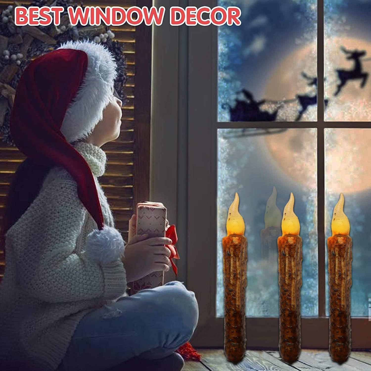 Creative Real Wax Emulational Decoration Layout Timing LED Pole Candle - Image 9