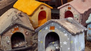 Foldable Dog House Pet Cat Bed Winter Dog Villa Sleep Kennel Removable Nest Warm Enclosed Cave Sofa Pets Supplies