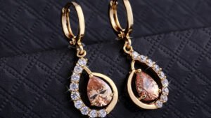 European And American Ins Style Women's Copper Micro-inlaid Drop-shaped Zircon Earrings For Women