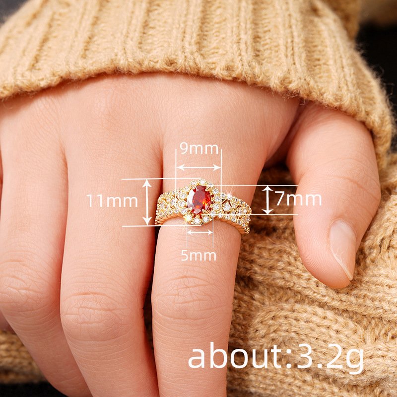 Retro Affordable Luxury Personality Inlaid Zircon Fashion Single Ring - Image 6