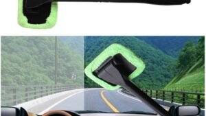 Car Window Windshield Wiper Microfiber Cloth Auto Window Cleaner Long Handle Car Washable Brush Clean Tool