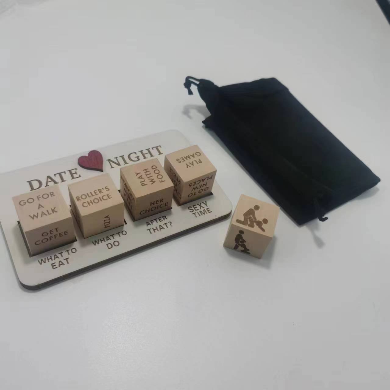 Wooden Date Night Dice Wooden Date Night Ideas Game Dice Romantic Couple Date Night Game Action Decision Dice Games For Couple - Image 8