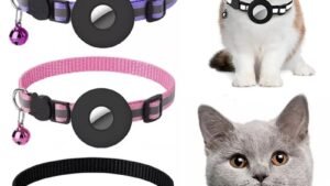 Reflective Collar Waterproof Holder Case For Airtag Air Tag Airtags Protective Cover Cat Dog Kitten Puppy Nylon Collar