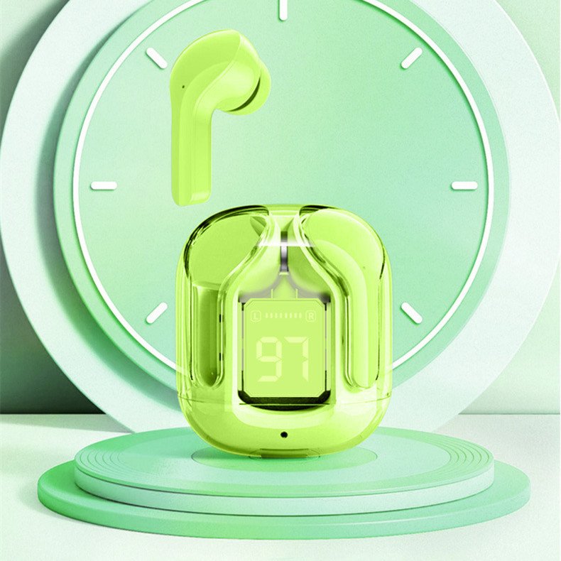 New Mini Transparent Wireless Bluetooth Headset Digital Display ENC Noise Reduction True Wireless Sports Music - Image 6