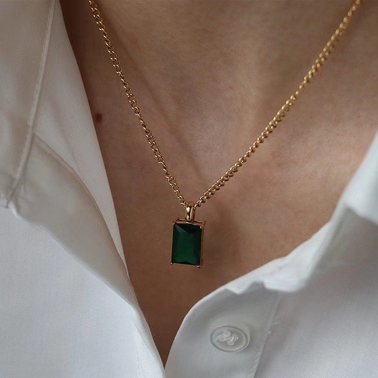 Necklace Stainless Steel Girl Zircon Female - Image 4