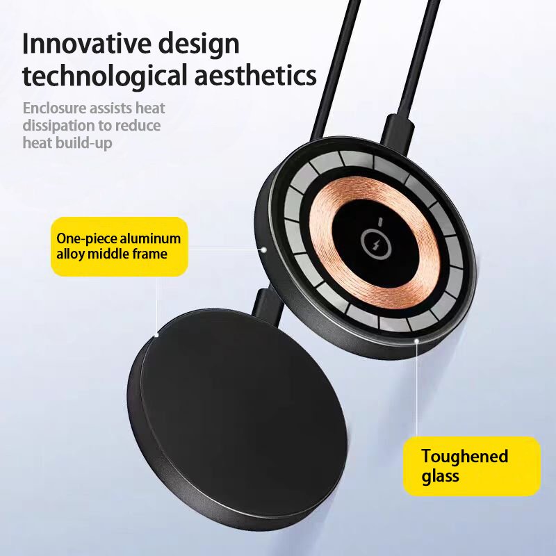 The Qi Wireless Charger 15w Magnetic Wireless Fast Charging Is Suitable For 12, 13, 14, 15 And 16 Mobile Phone Models - Image 3
