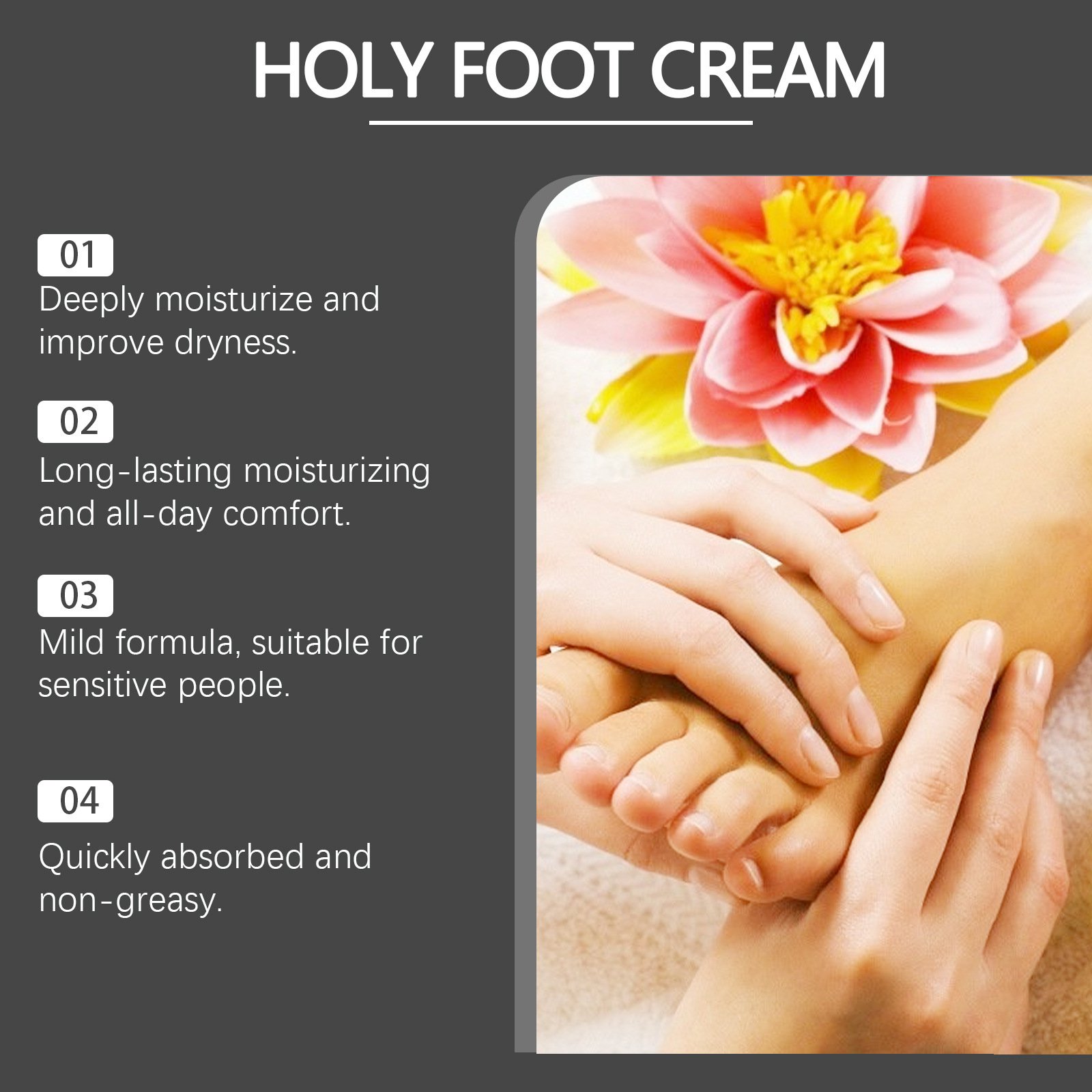 Fresh And Moisturizing Heel Massage Foot Care Skin Foot Neck Cream - Image 3