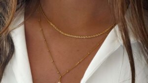 New Small Rice-shaped Beads Twist Pearl Necklace Multi-layer