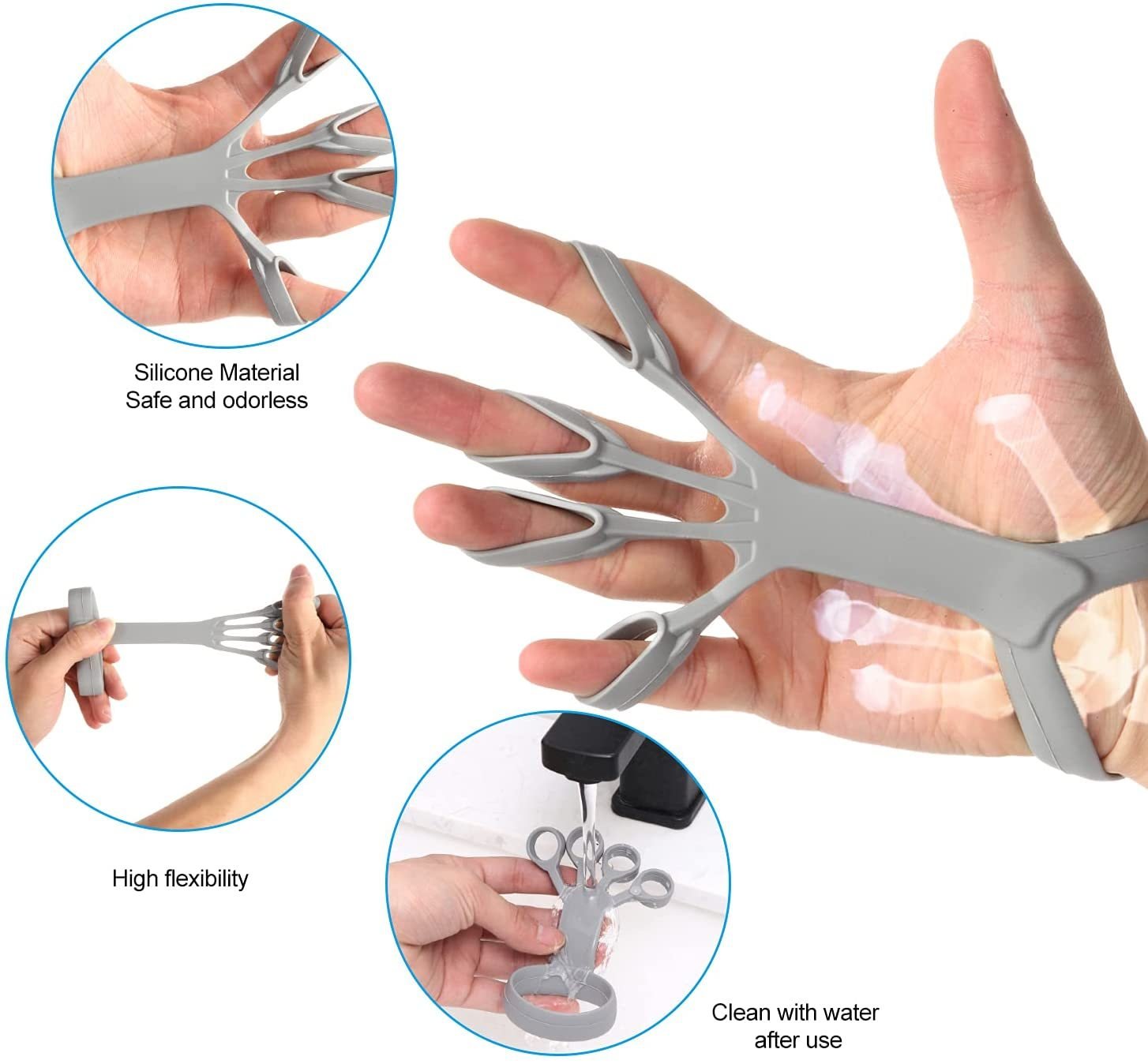 Silicone Grip Device Finger Exercise Stretcher Arthritis Hand Grip Trainer Strengthen Rehabilitation Training To Relieve Pain - Image 10