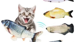 Electric Funny Cat Simulation Fish Beating Usb Jumping Cat Toy