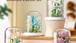 Building Block Flower Eternal Rose Small Particle Building Block Assembly Toy Gift Desktop Decoration
