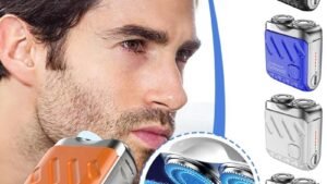 Portable Rotary Dual Ring Electric Shaver Men Travel Mini Shaver Double Floating Magnetic Blade Head Rechargeable Pocket Razors