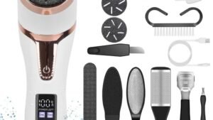 17 Pcs Electric Foot Callus Remover With Vacuum Foot Grinder Rechargeable Foot File Dead Skin Pedicure Machine