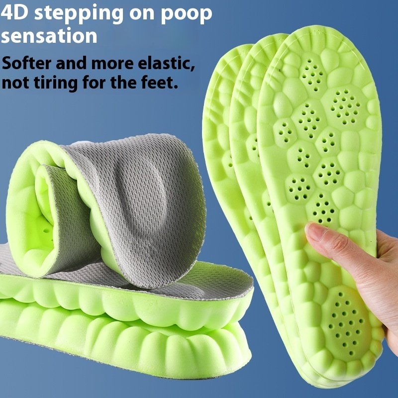 4D Cloud Technology Pu Massage Instep Insole High Elastic Shock Absorption - Image 2