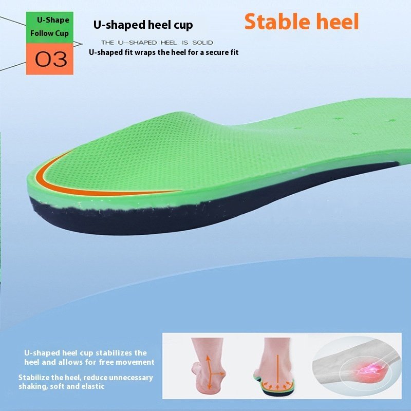 Flat Foot Correction Sports Pu Shock Absorption Insole Military Training Support Arch - Image 3