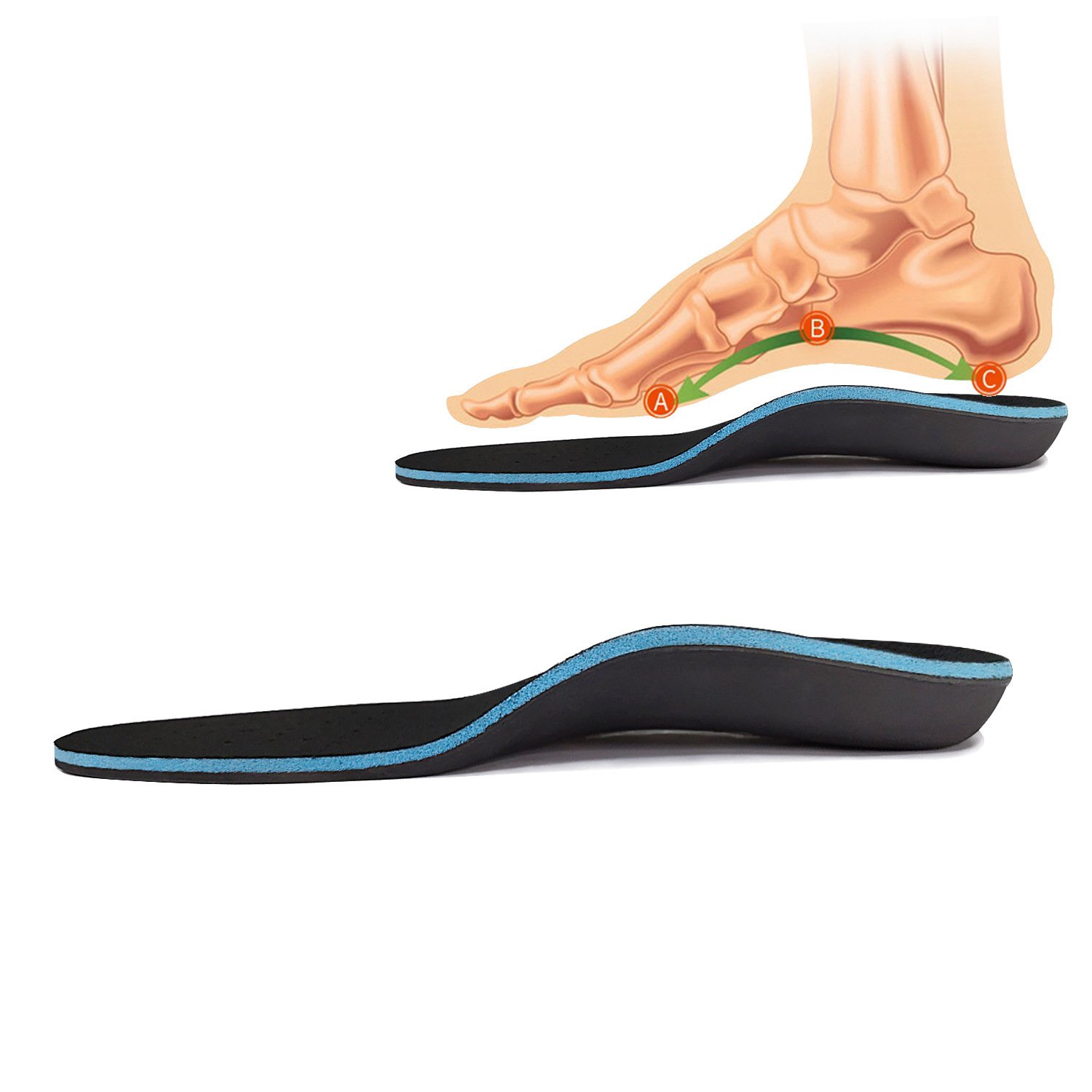 Black EVA Flat Foot Correction Insole