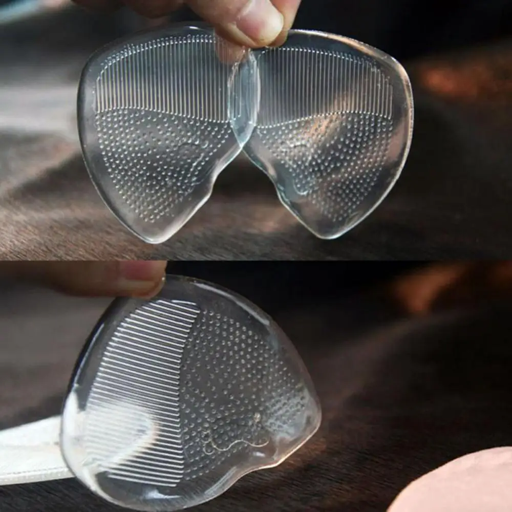 Insole Pad Cushion 2 Pcs Transparent Foot Care Cushions Elastic High Heel Anti-Slip Gel Pads - Image 3