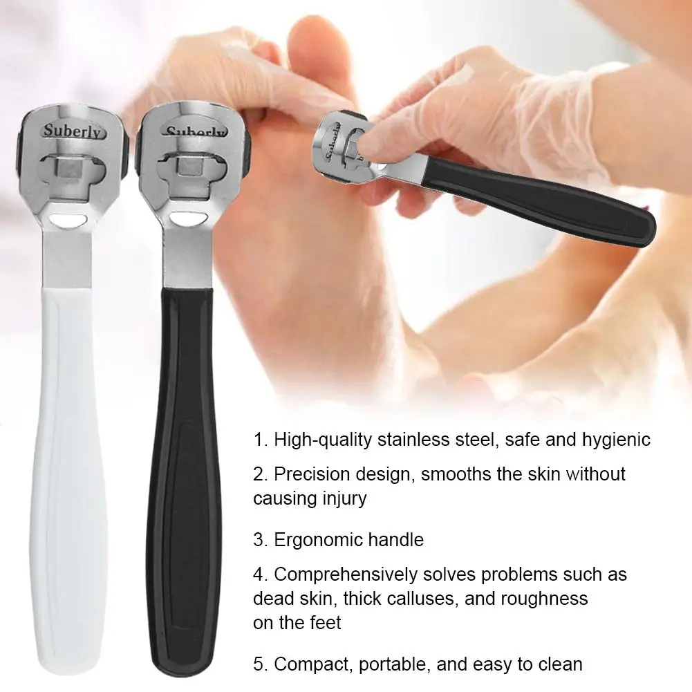 1 pcs Professional Stainless Steel Callus Remover Hand Foot File Scraper Pedicure Tools Dead Skin Remove for Heels Feet Care L0R0