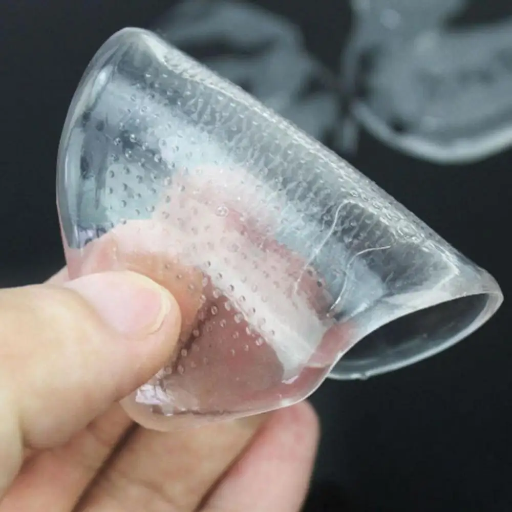 Insole Pad Cushion 2 Pcs Transparent Foot Care Cushions Elastic High Heel Anti-Slip Gel Pads - Image 2