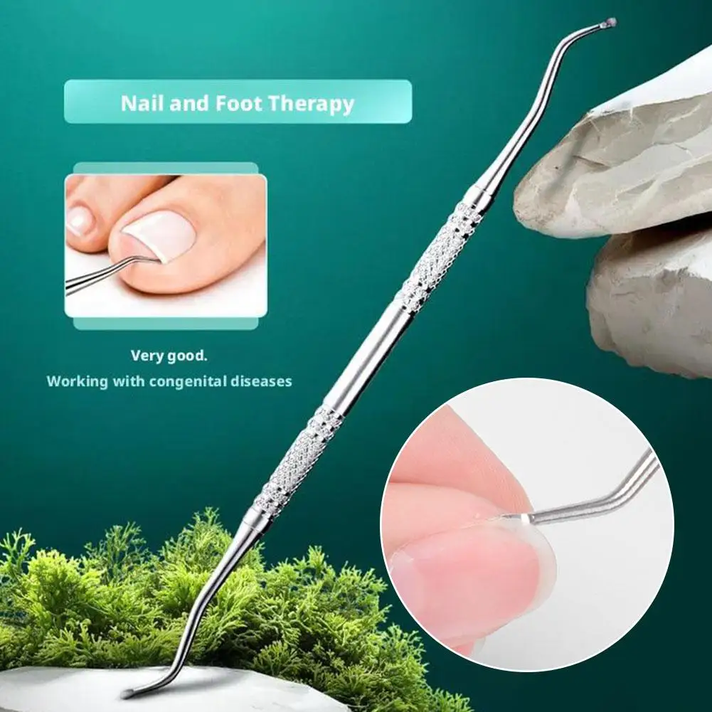 Nail Double-ended Use Circle Beveled Head Cuticle Pusher Nails Sticks Manicure Remover Nail Stainless Steel Files Tool D8D3 - Image 2