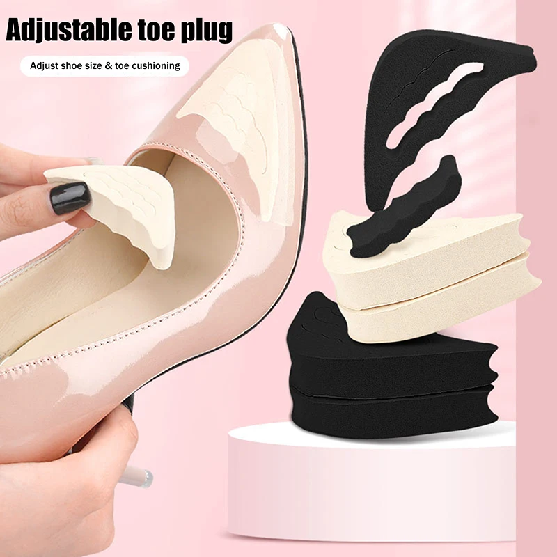 Memory Foam Toe Plug Soft Half Insoles Reusable Toe Sponge Filler Insert For Shoes Adjustable Too Big Foot Brace Pads Unisex - Image 2