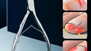 1Pc Straight Blade Toenail Nail Clippers Trimming Thick Ingrown Toenails Rhinestone Remover Nail Art Cuticle Nipper Nail Tools