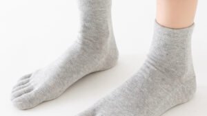 Men's And Women's Pure Cotton Sweat-absorbent Toe Socks