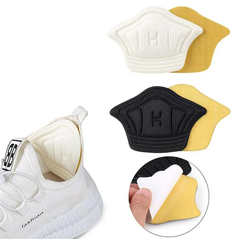 2pcs Insoles Patch Heel Pads for Sport Shoes Adjustable Size Antiwear Feet Pad Cushion Insert Insole Heel Protector Back Sticker
