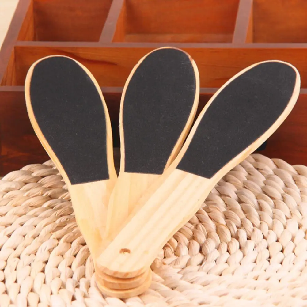 1 Pcs Portable Sandpaper Foot File Callus Dead Skin Remover Pedicure Double Side Wooden Handle Pedicure Tools Callus Remover - Image 3