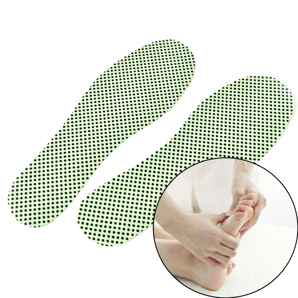 1Pair Natural Tourmaline Self-heating Insoles Winter Soles For Footwear Heated Self-heating Insoles Warm Reflexology Insoles - Image 2