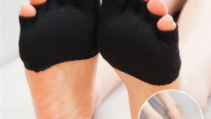 1 Pair Breathable Cotton 5 Toes Cushion 4 Colors Metatarsal Sore Forefoot Support Sponge Half Insoles Pads Massage Toe Socks
