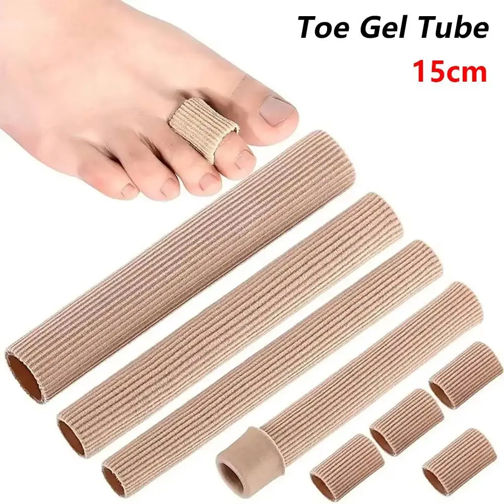 1Pcs Durable 15cm Toe Gel Tube Silicone Soft Tube Sleeve Fabric Pads Insoles Toe Cushion Cover Foot Care Pedicure - Image 5