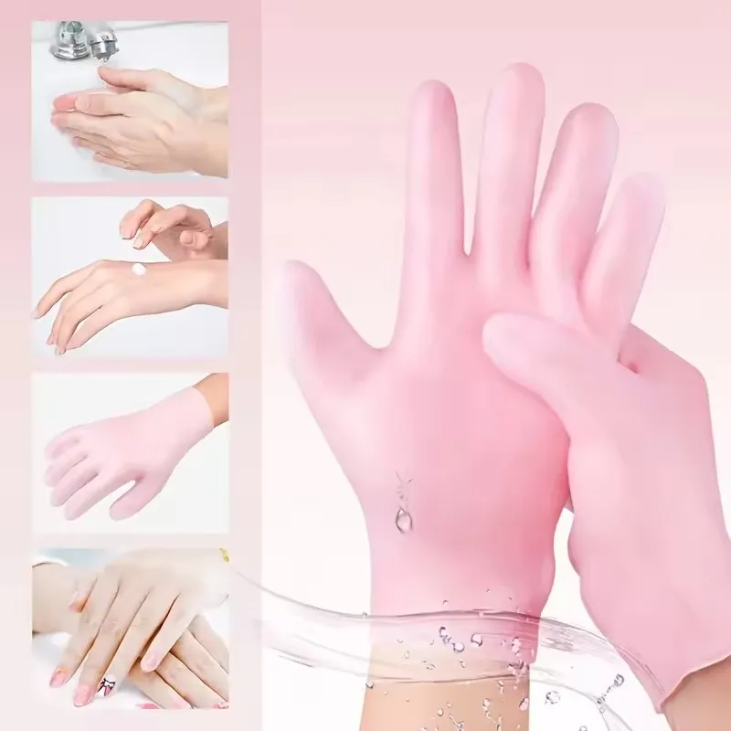 Moisturizing Silicone Gel Socks, gloves, Reusable Foot Care Socks for Dry Cracked Skin, Hydrating Lubricating Foot Mask Beauty - Image 2