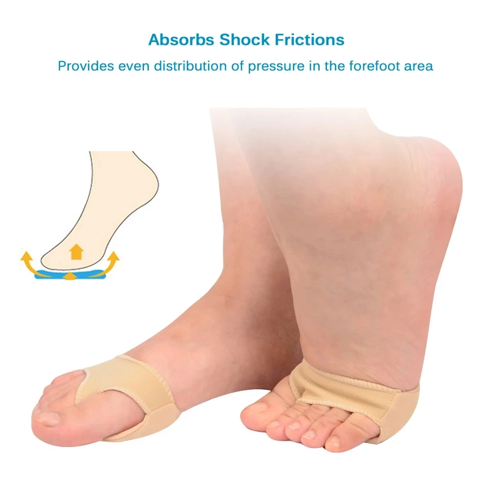1Pair Gel Half Insoles for Metatarsal Forefoot Pain Relief Shoe Pads Ball of Foot Cushions For Hallux Valgus Corrector Socks - Image 3