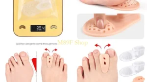1 Pair Toe Separator Sandals With Massage Nodes For Women Men Foot Relief